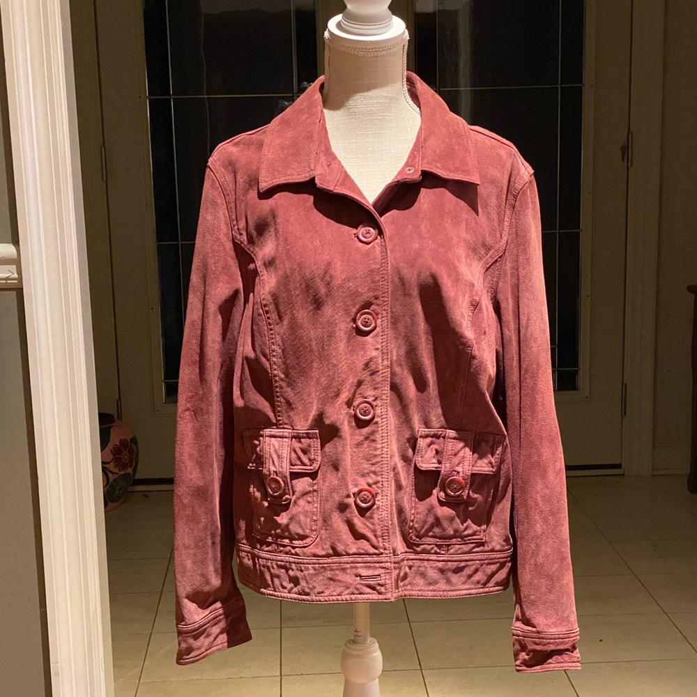 Beat the COLD weather!PRICE DROP Cherokee Leather Washable Jacket Raspberry XXL